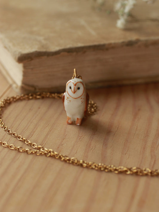 Barn owl necklace