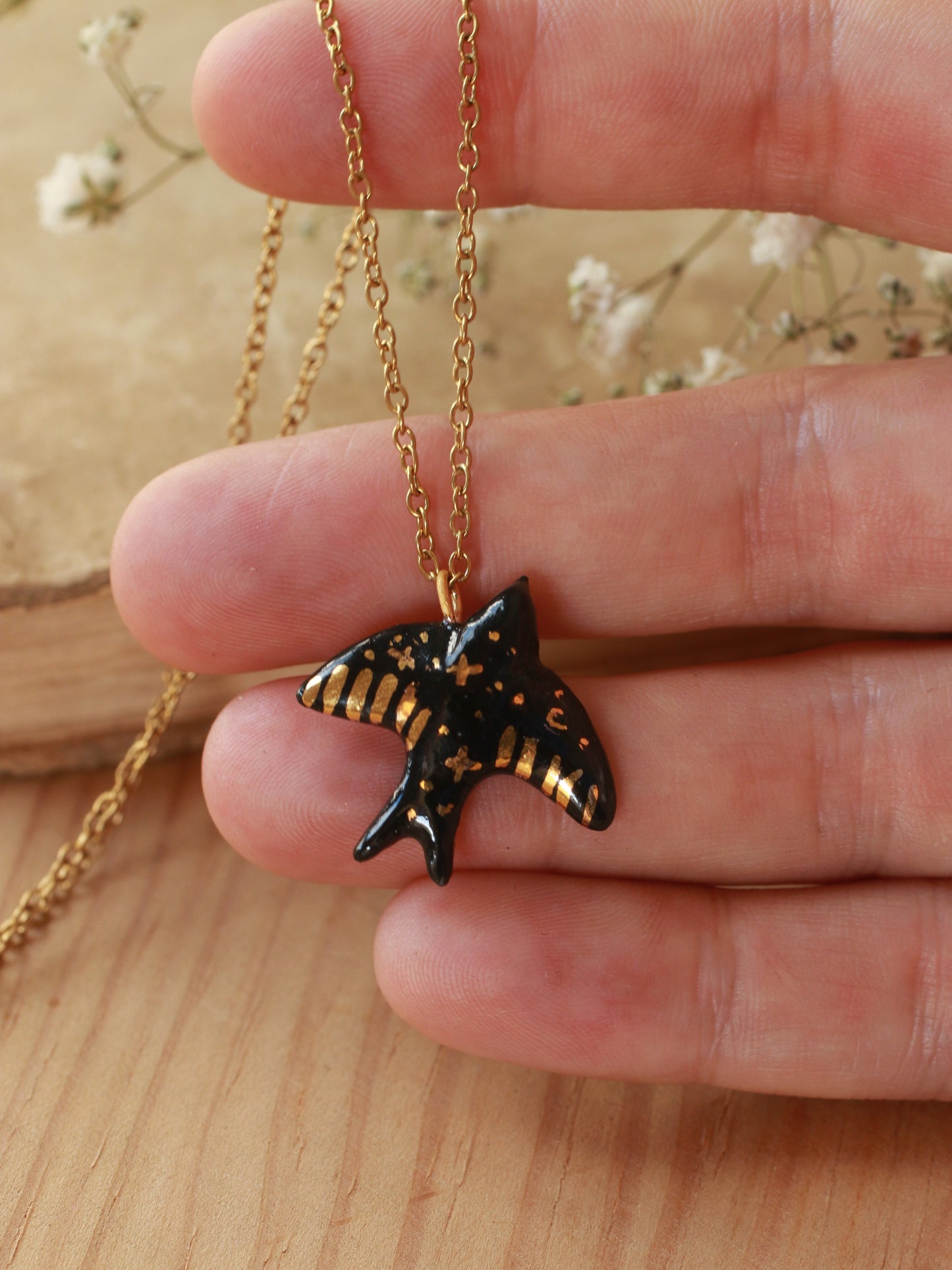 Starry swallow necklace