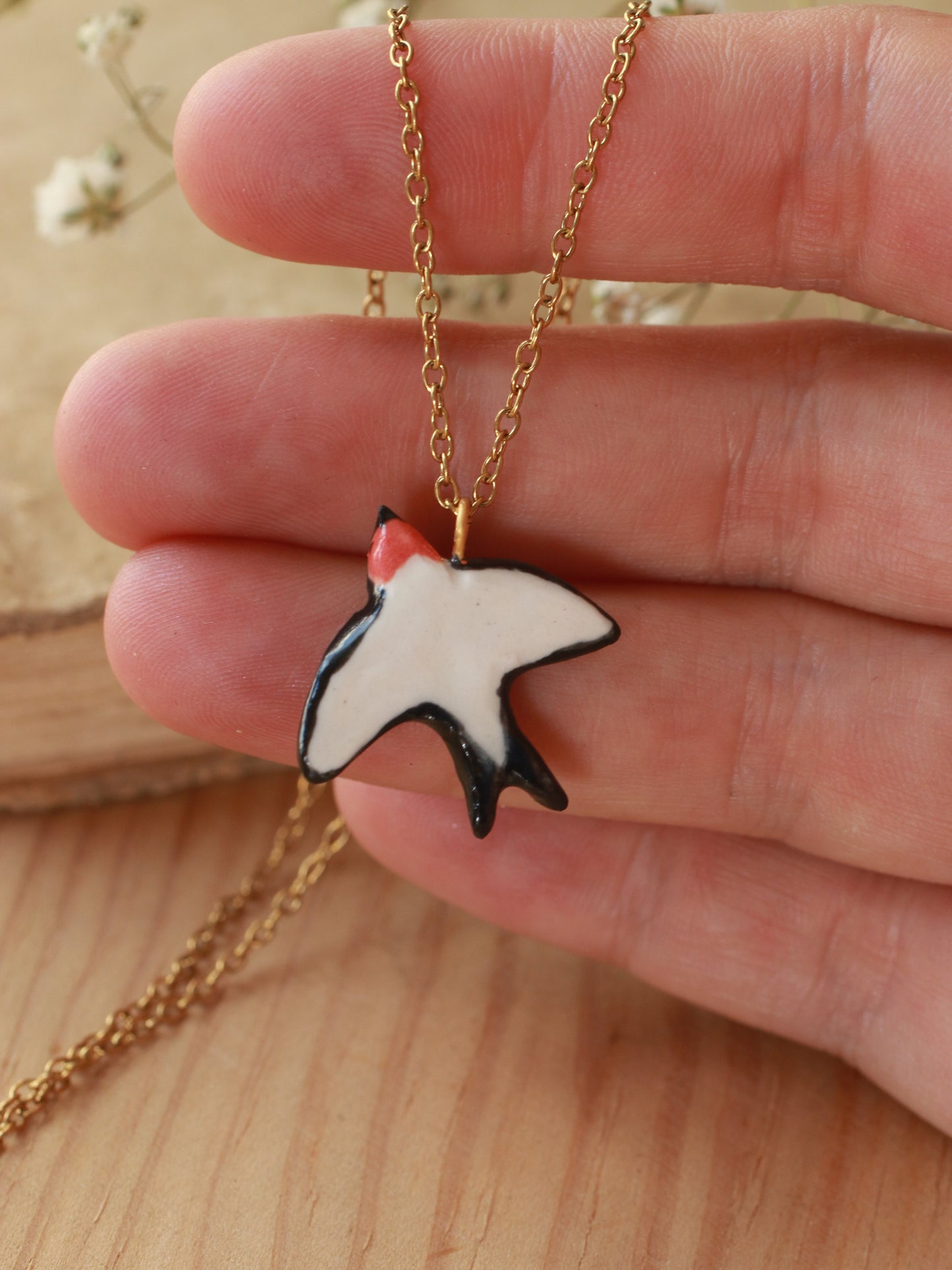 Starry swallow necklace