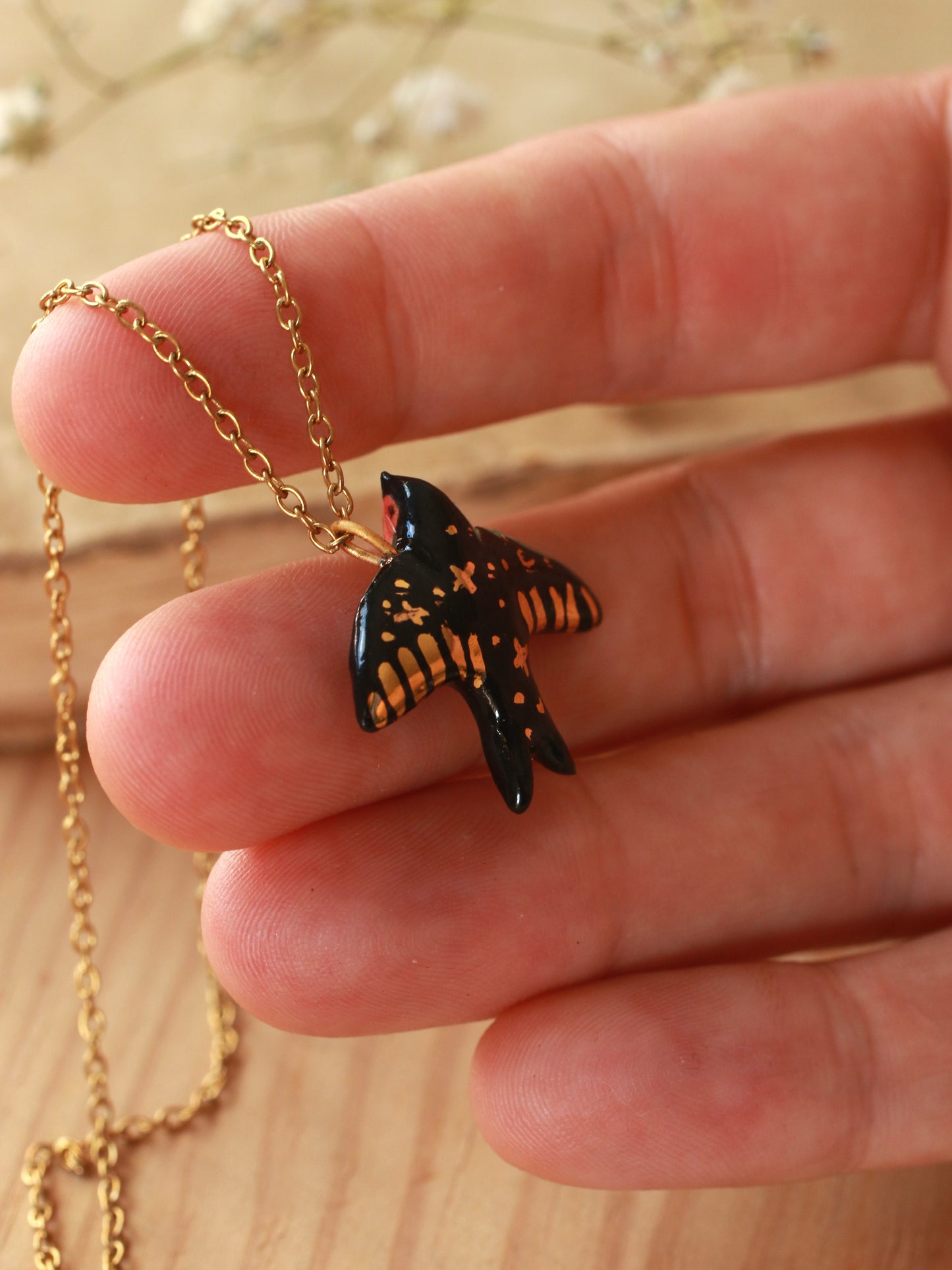 Starry swallow necklace