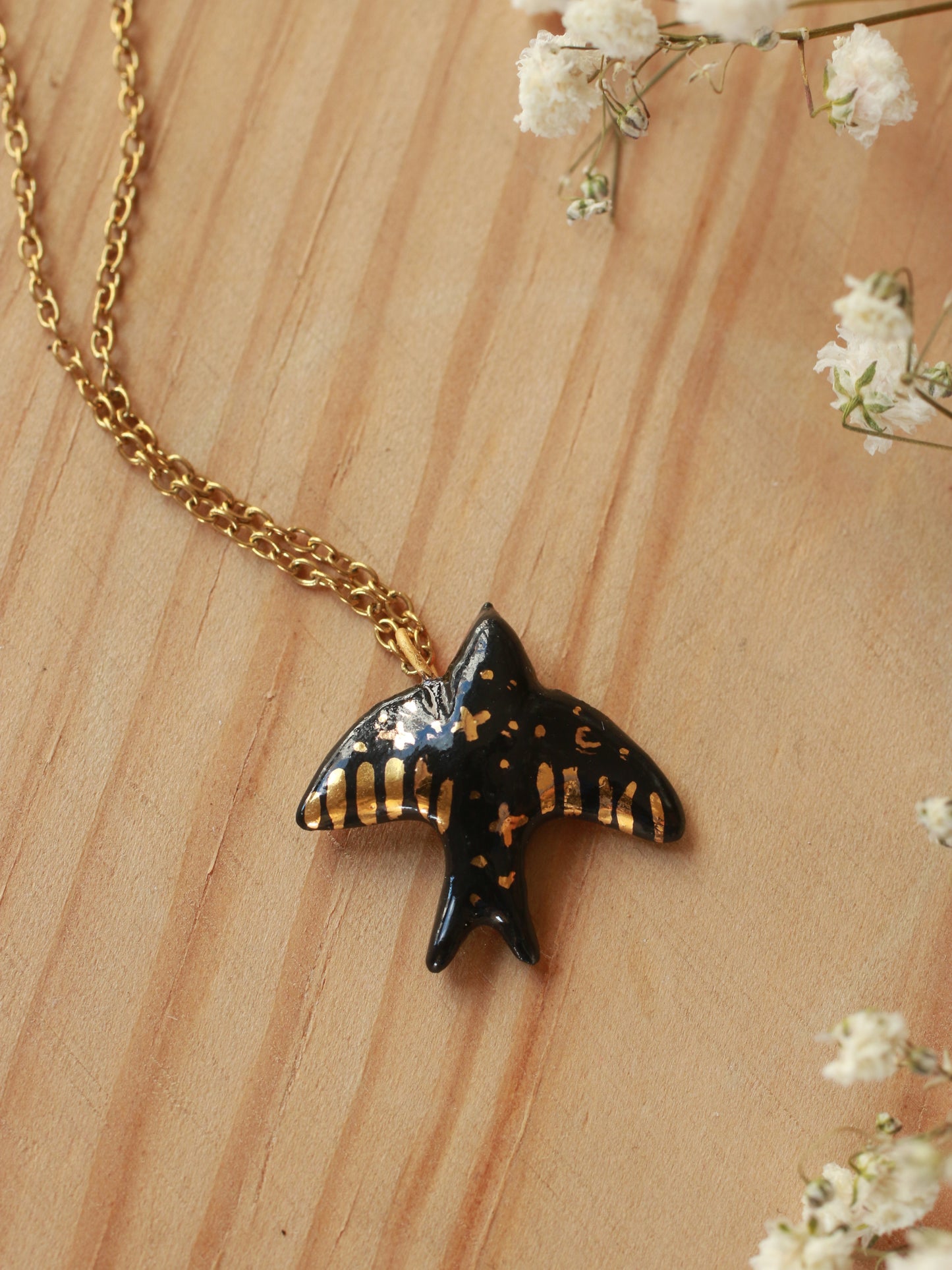 Starry swallow necklace