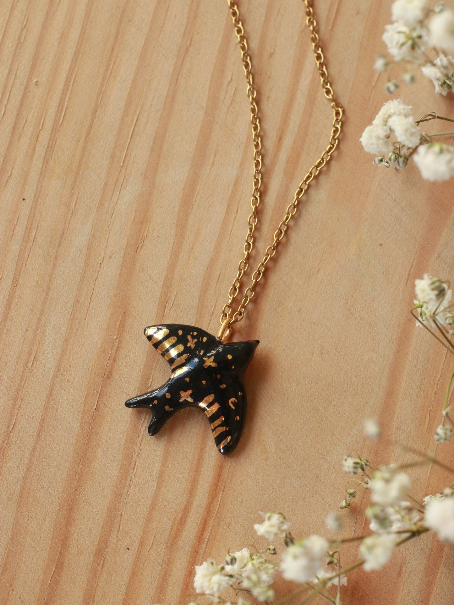 Starry swallow necklace