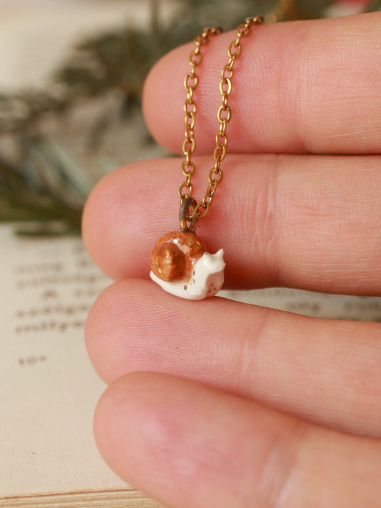 Ceramic Snail necklace