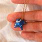 Dark blue Manta ray necklace