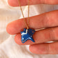Dark blue Manta ray necklace