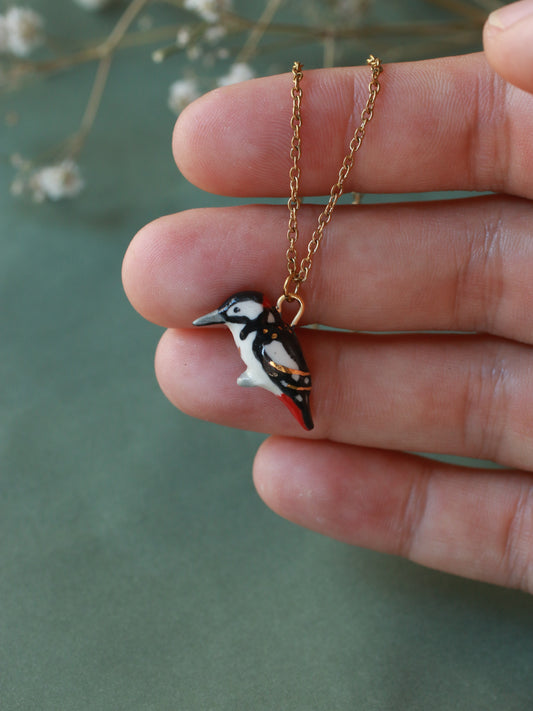 Woodpecker necklace