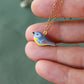 Blue tit necklace