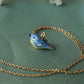 Blue tit necklace