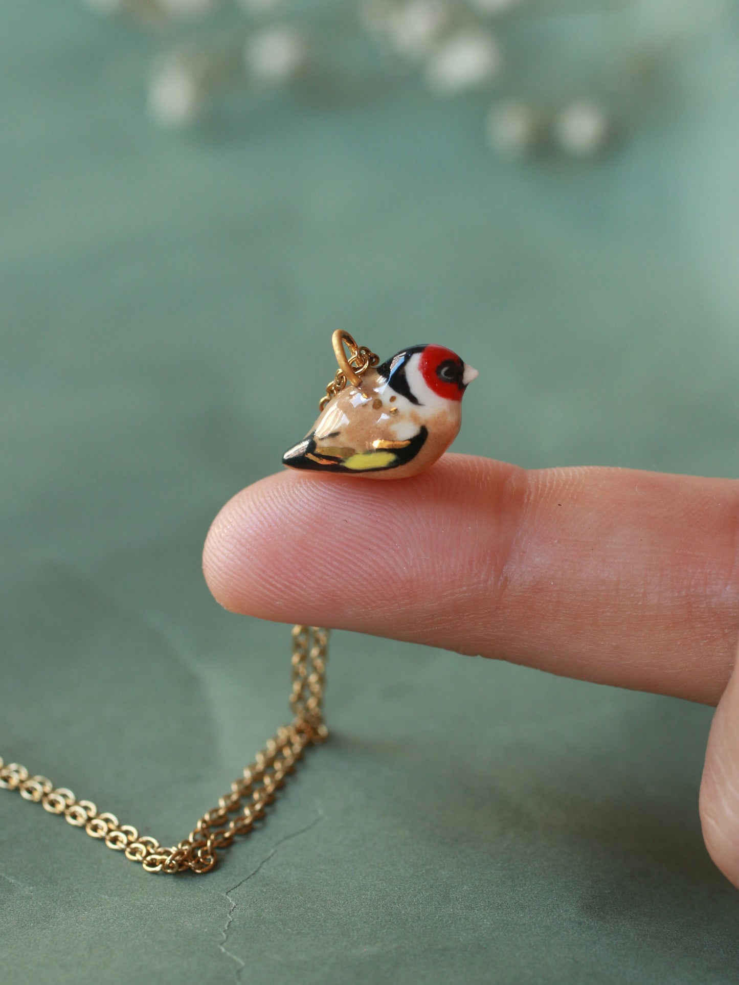 Goldfinch necklace