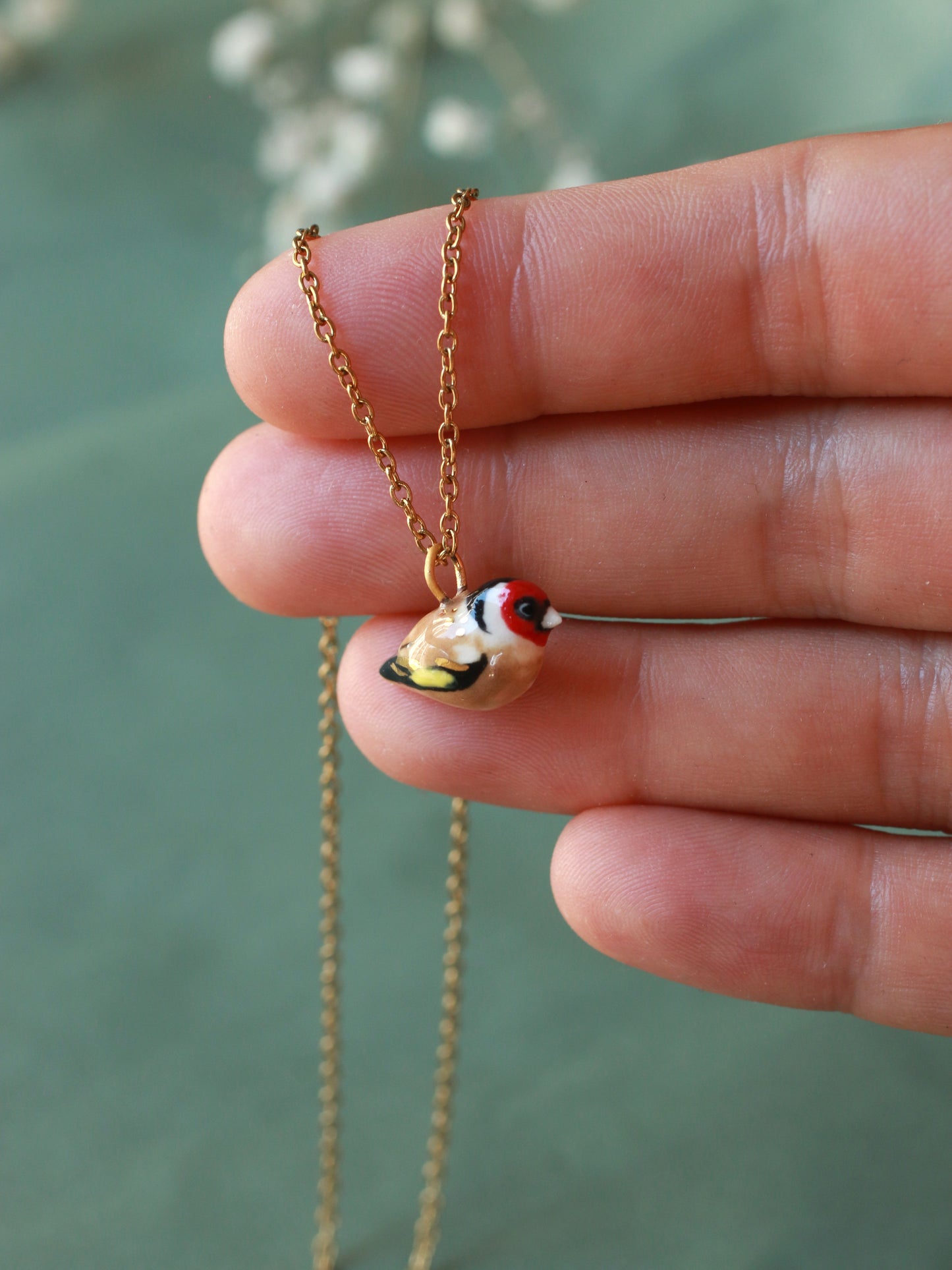 Goldfinch necklace