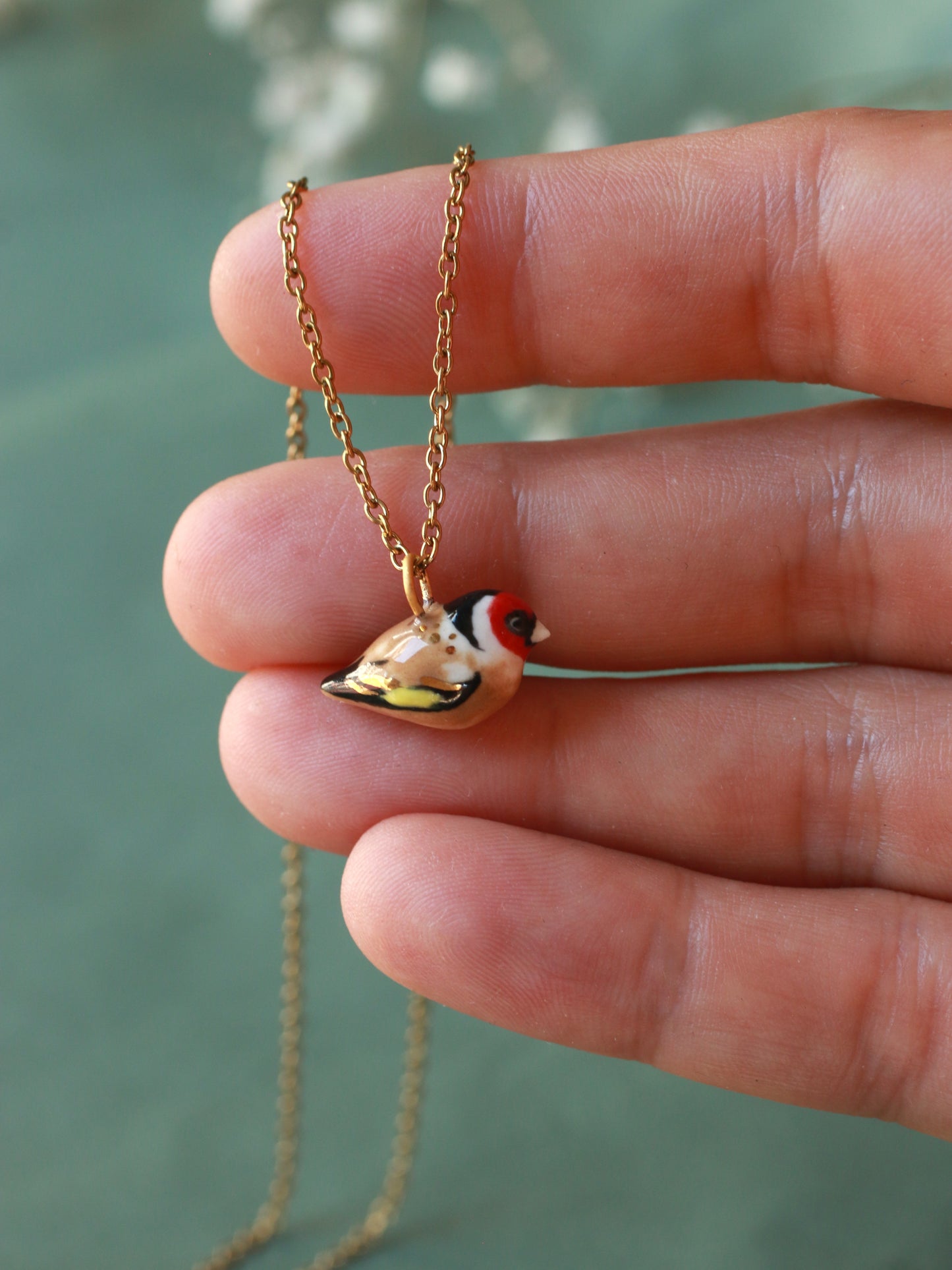 Goldfinch necklace