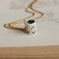 Tiny cup necklace - lily of the valley mug