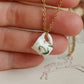 Tiny cup necklace - lily of the valley mug