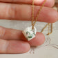 Tiny cup necklace - lily of the valley mug