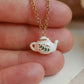 Teapot necklace - 22k gold details