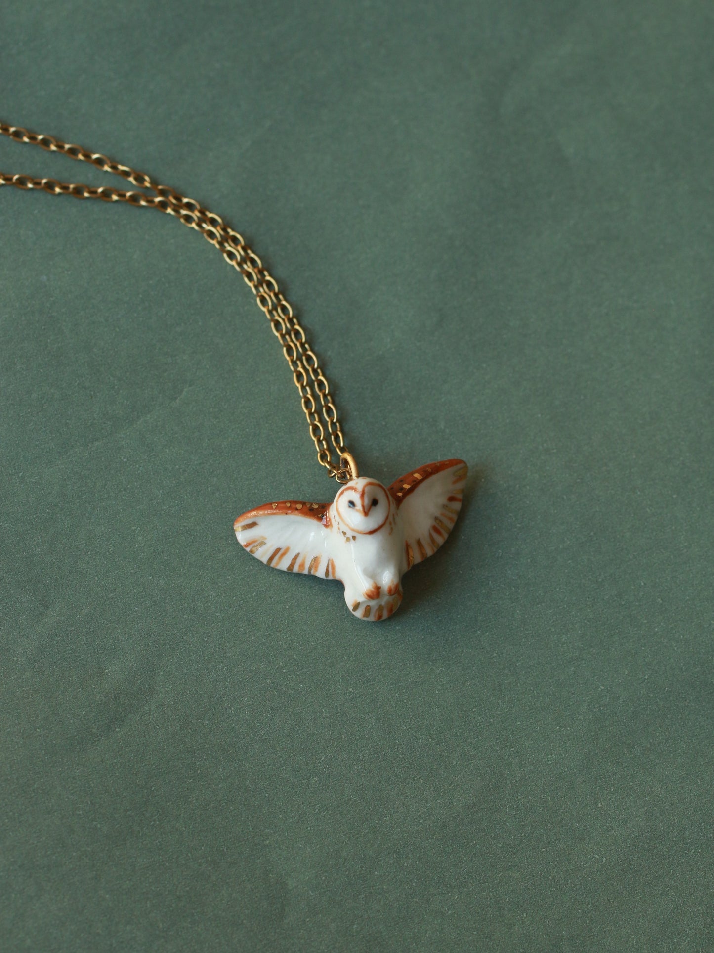 Barn owl necklace