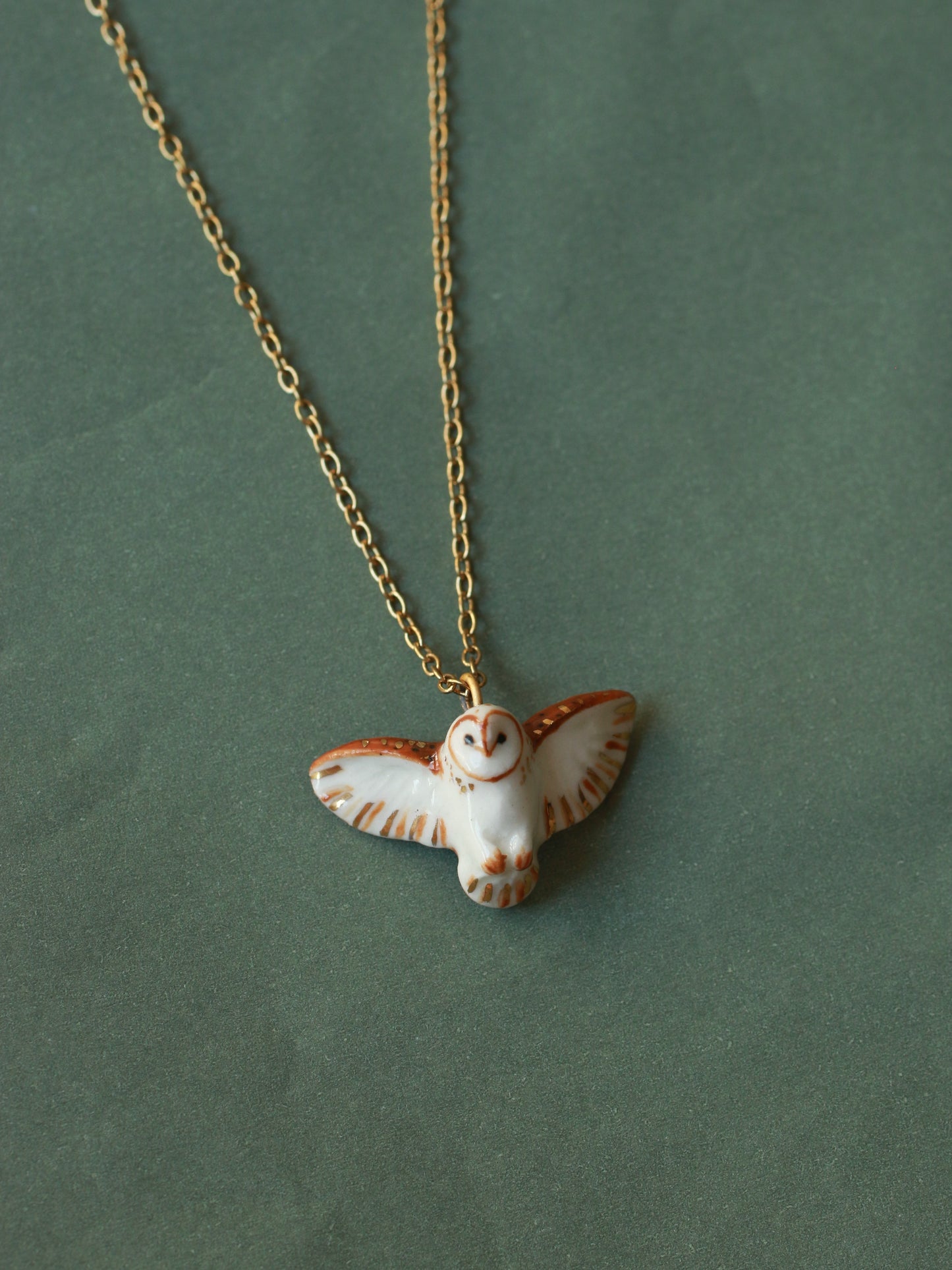Barn owl necklace
