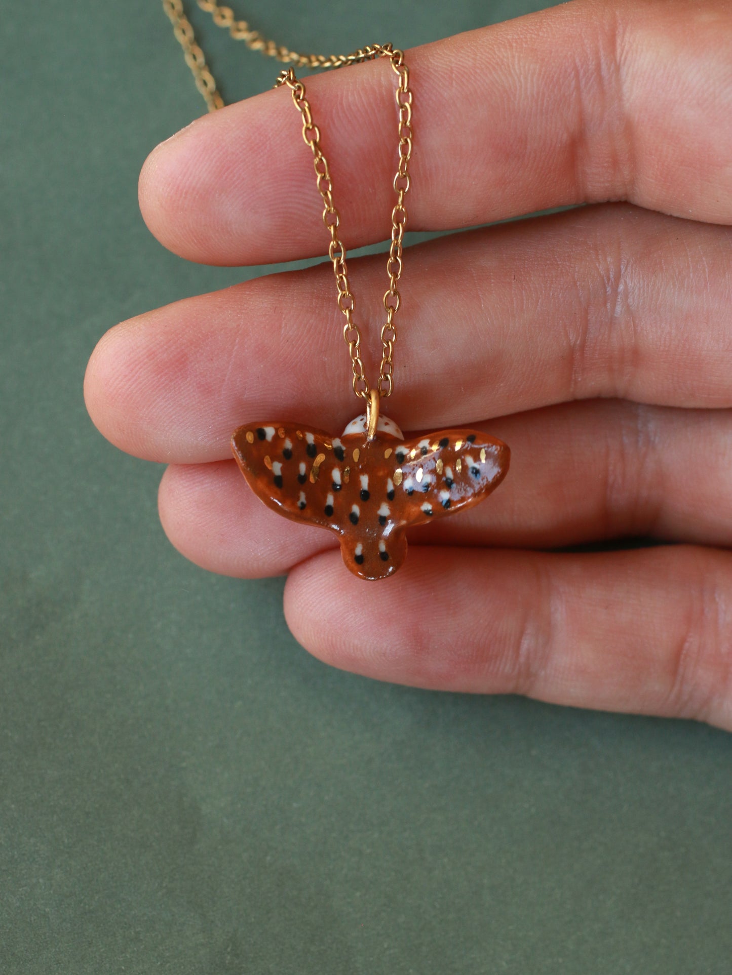 Barn owl necklace