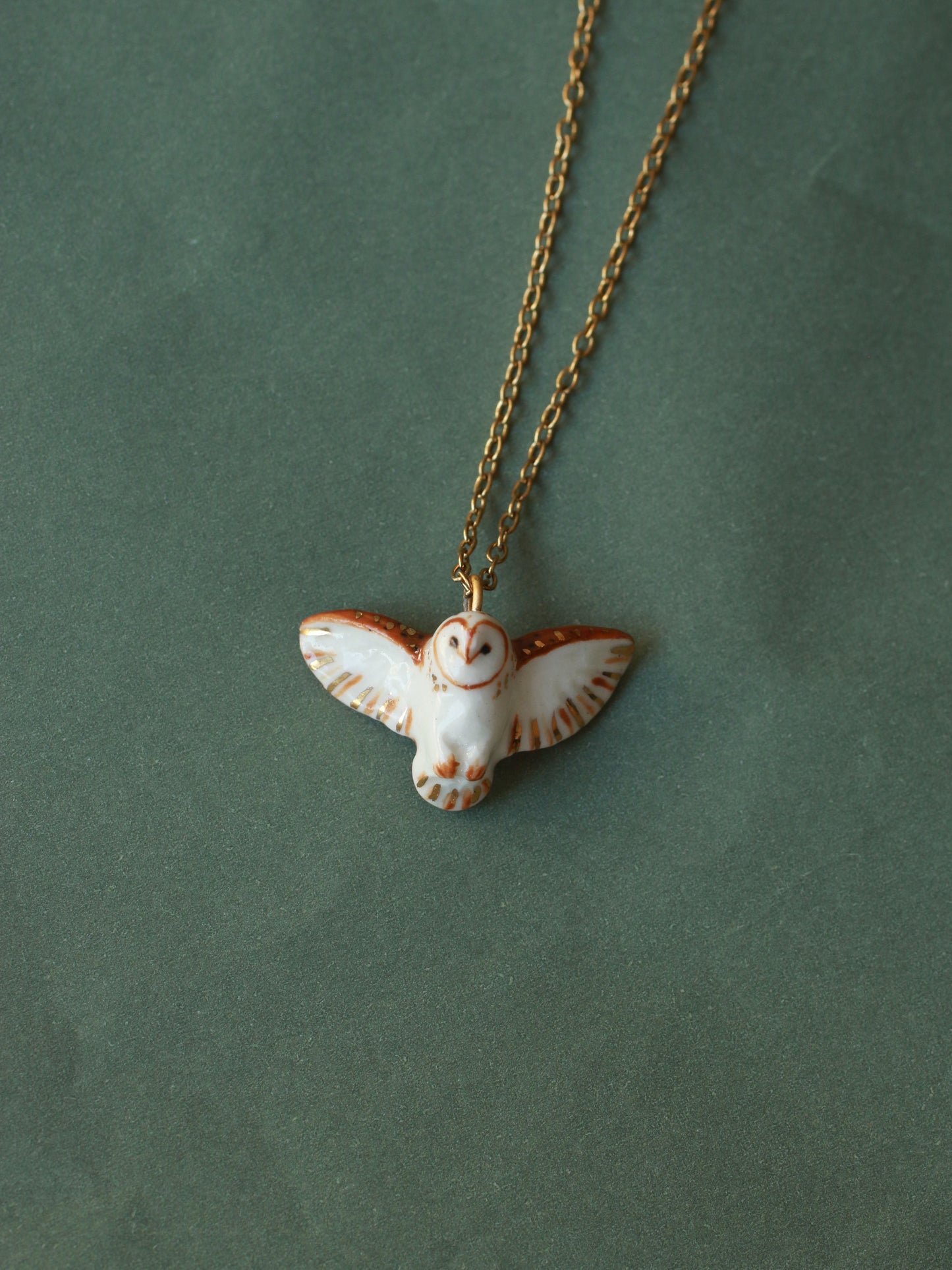 Barn owl necklace
