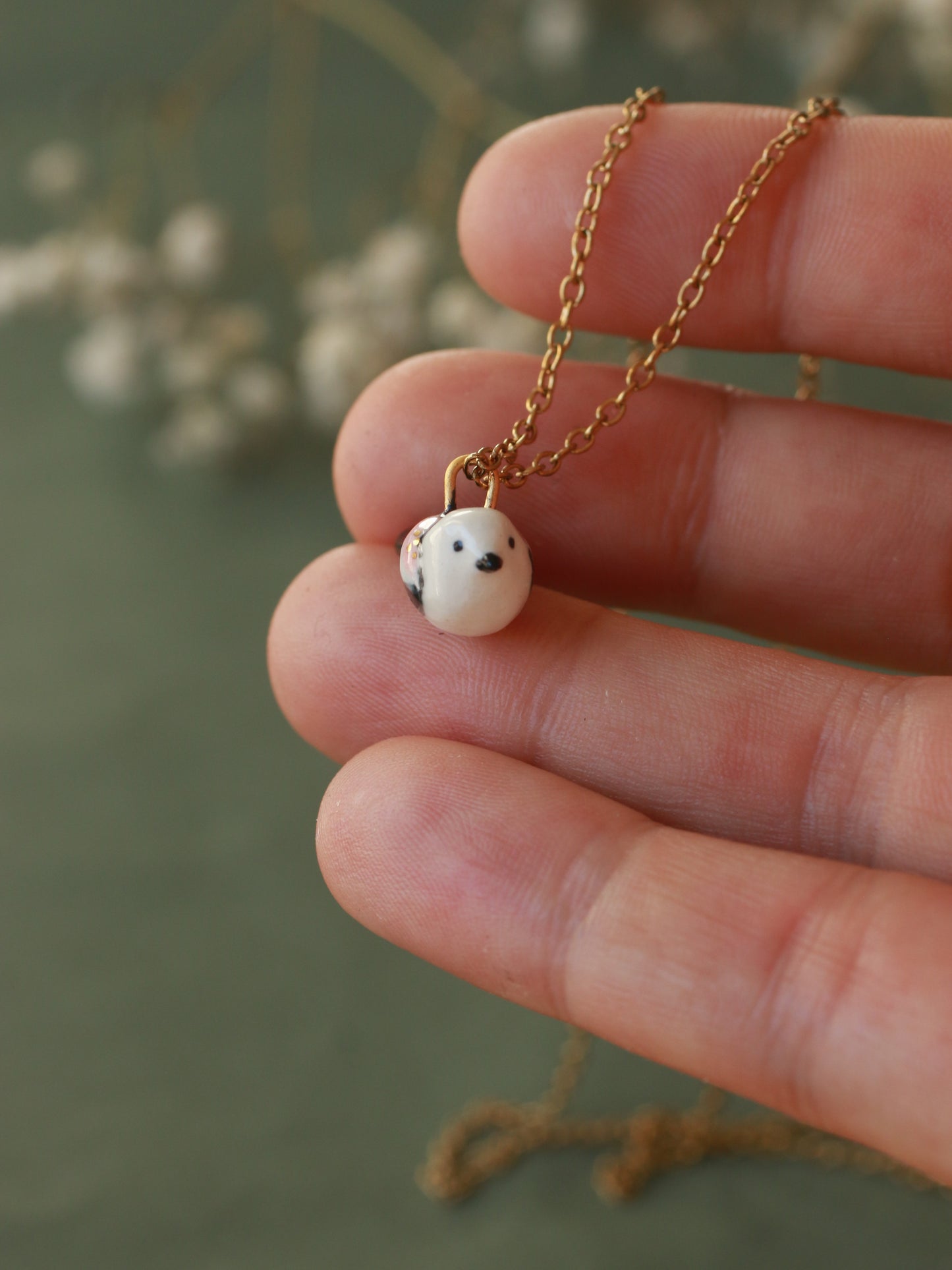 Long-tailed tit necklace
