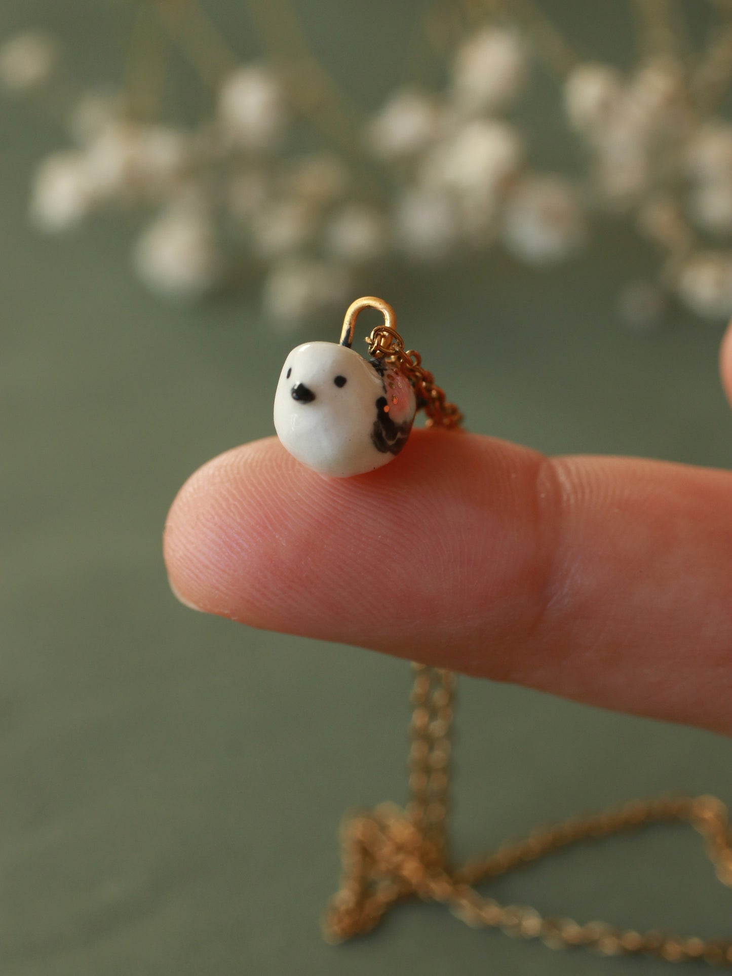 Long-tailed tit necklace