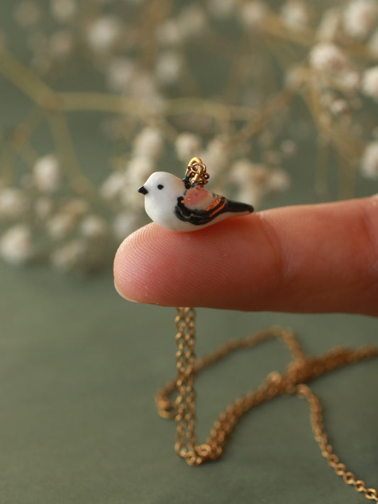 Long-tailed tit necklace