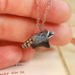 Raccoon necklace - silver details