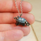 Raccoon necklace - silver details