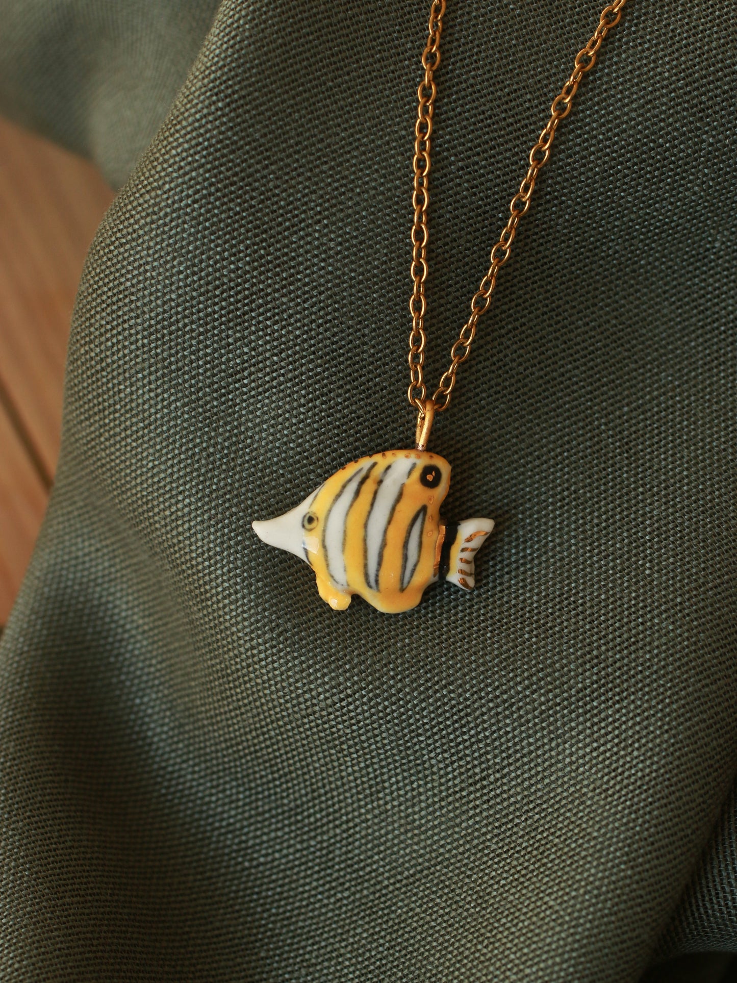 Copperband butterflyfish necklace
