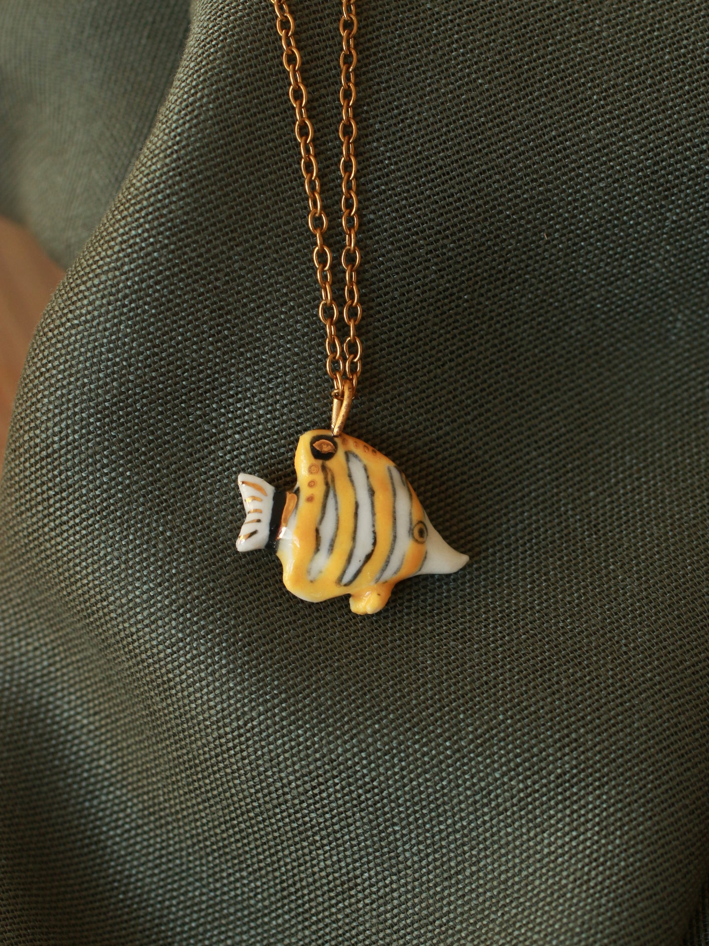 Copperband butterflyfish necklace