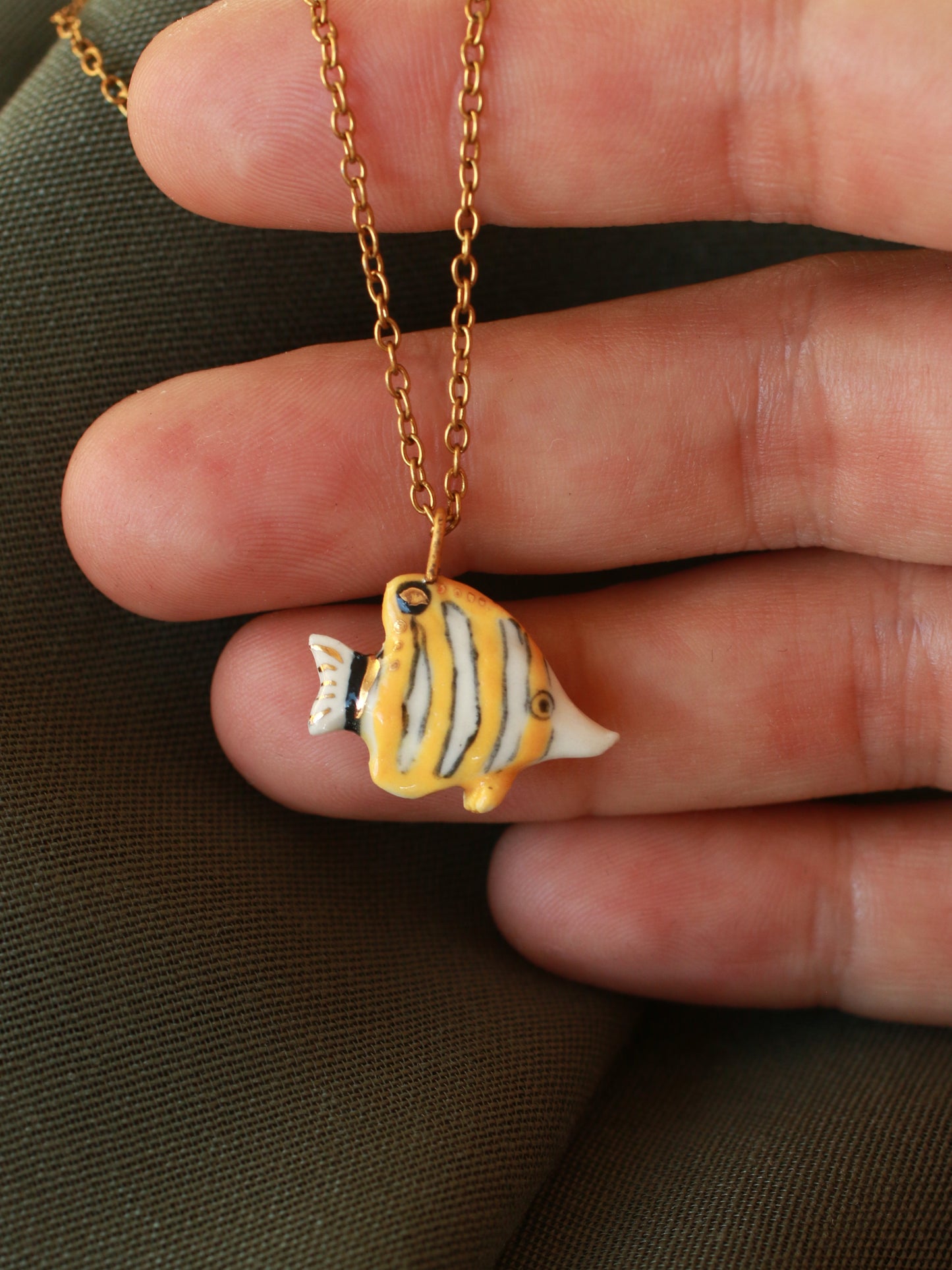 Copperband butterflyfish necklace