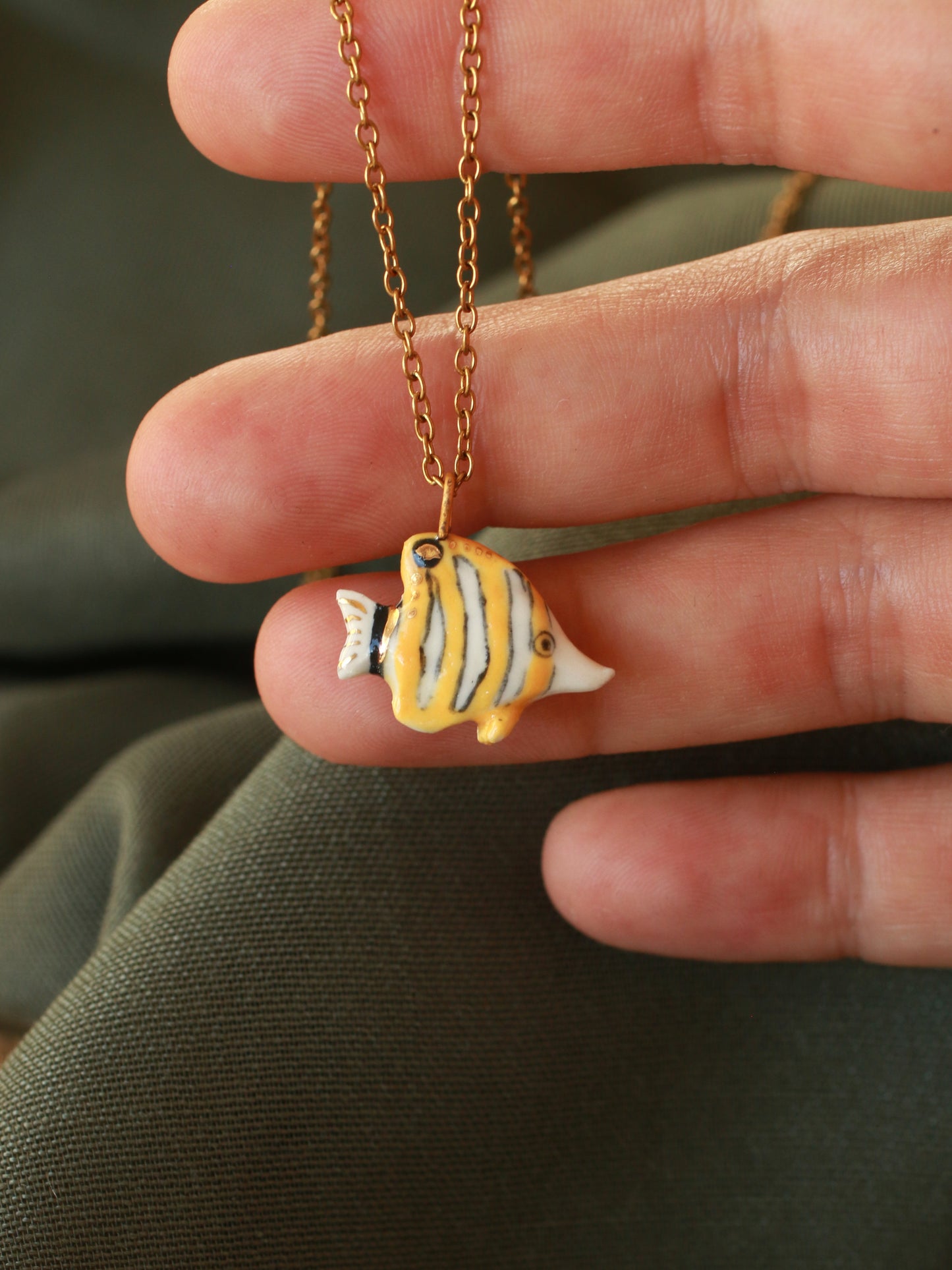 Copperband butterflyfish necklace