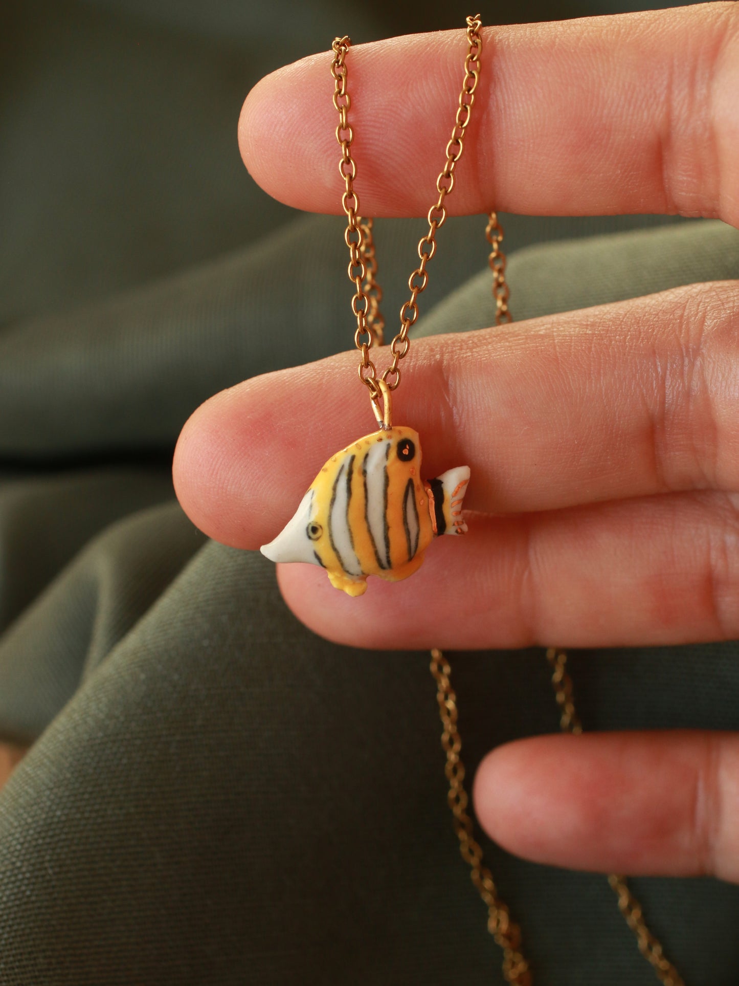 Copperband butterflyfish necklace