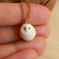 Baby barn owl necklace in a nutshell box