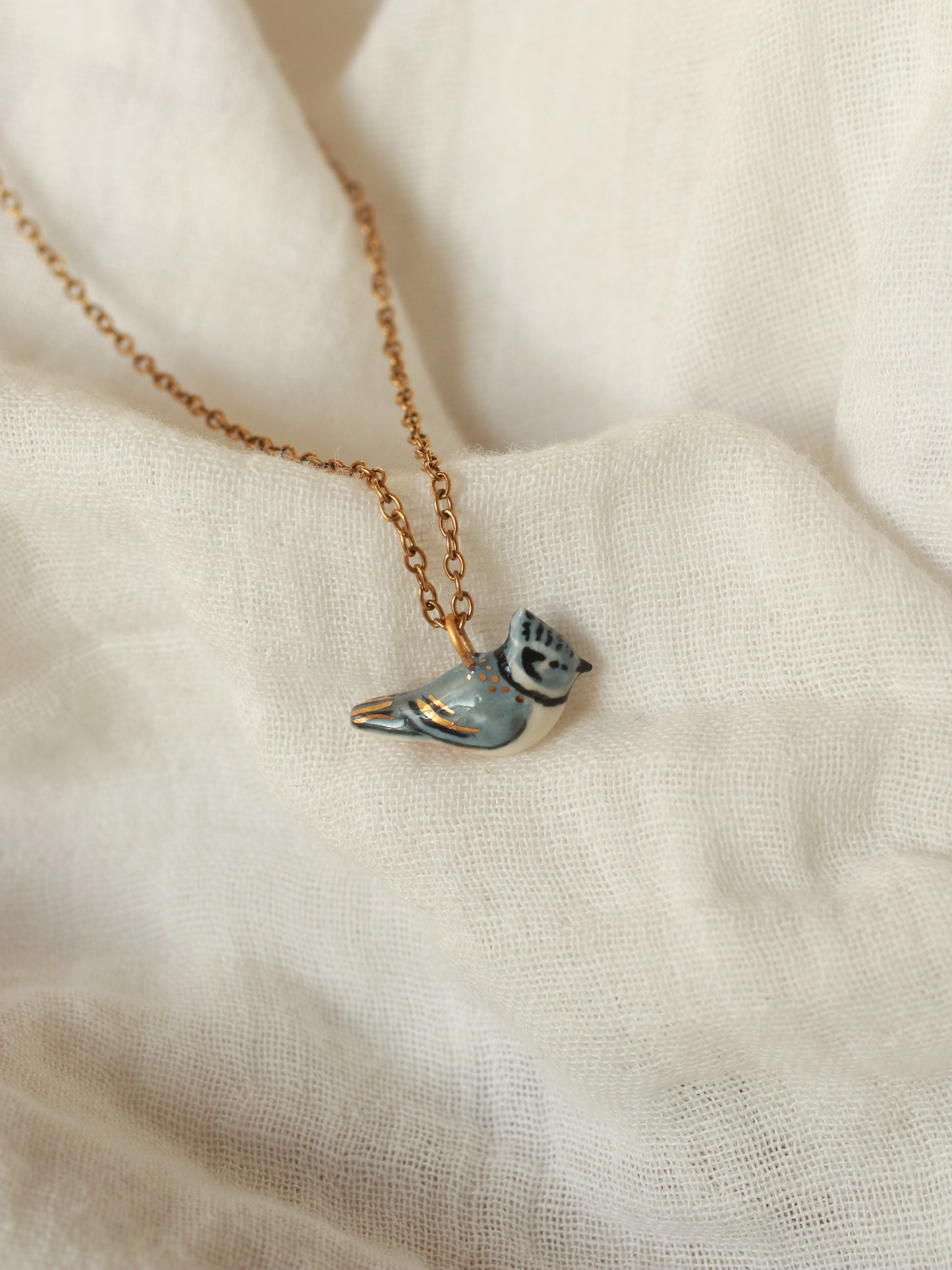 Crested tit necklace