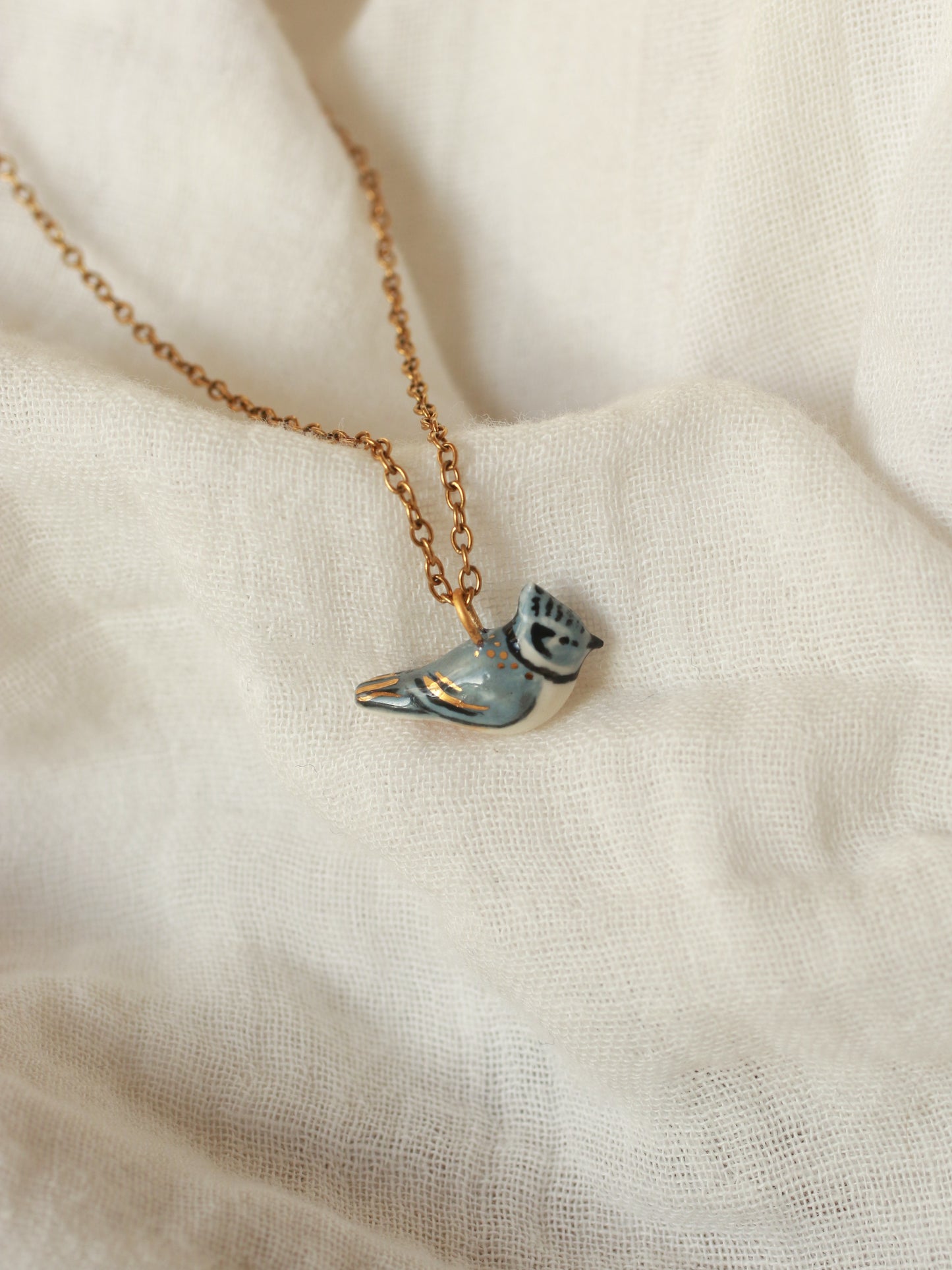 Crested tit necklace