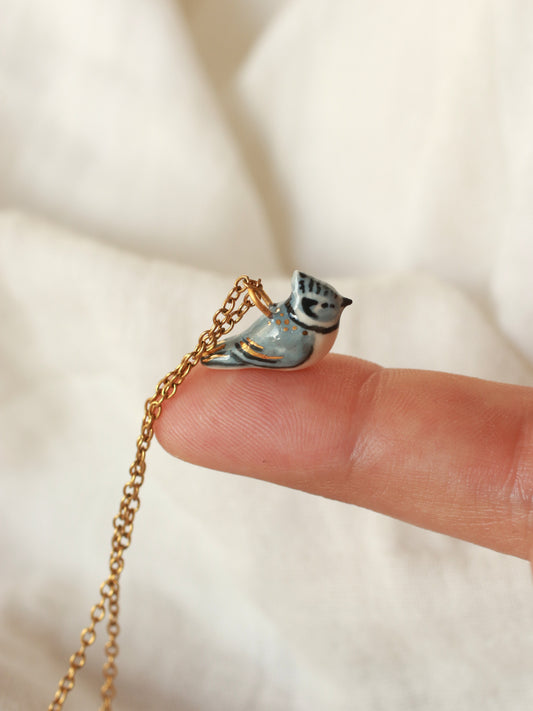 Crested tit necklace