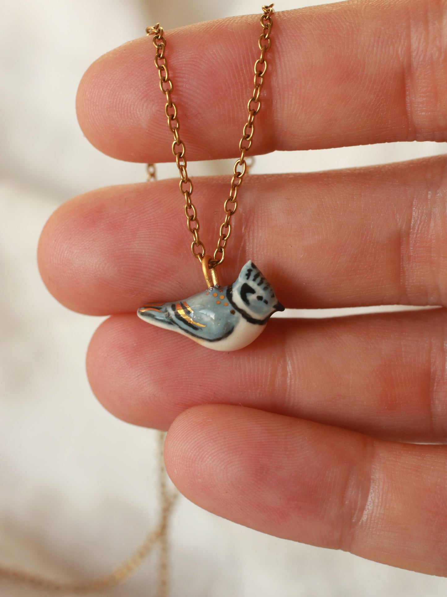Crested tit necklace