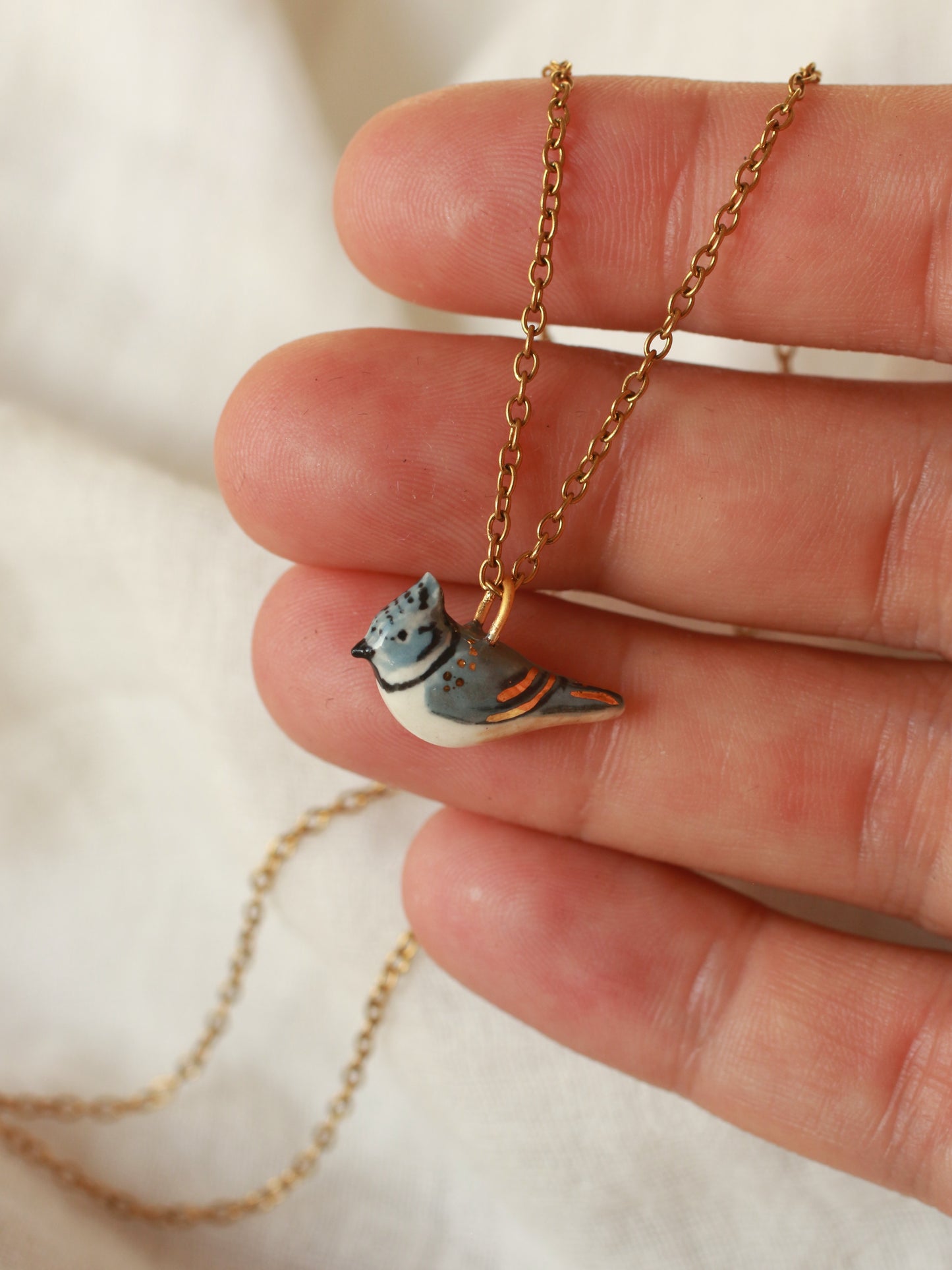 Crested tit necklace