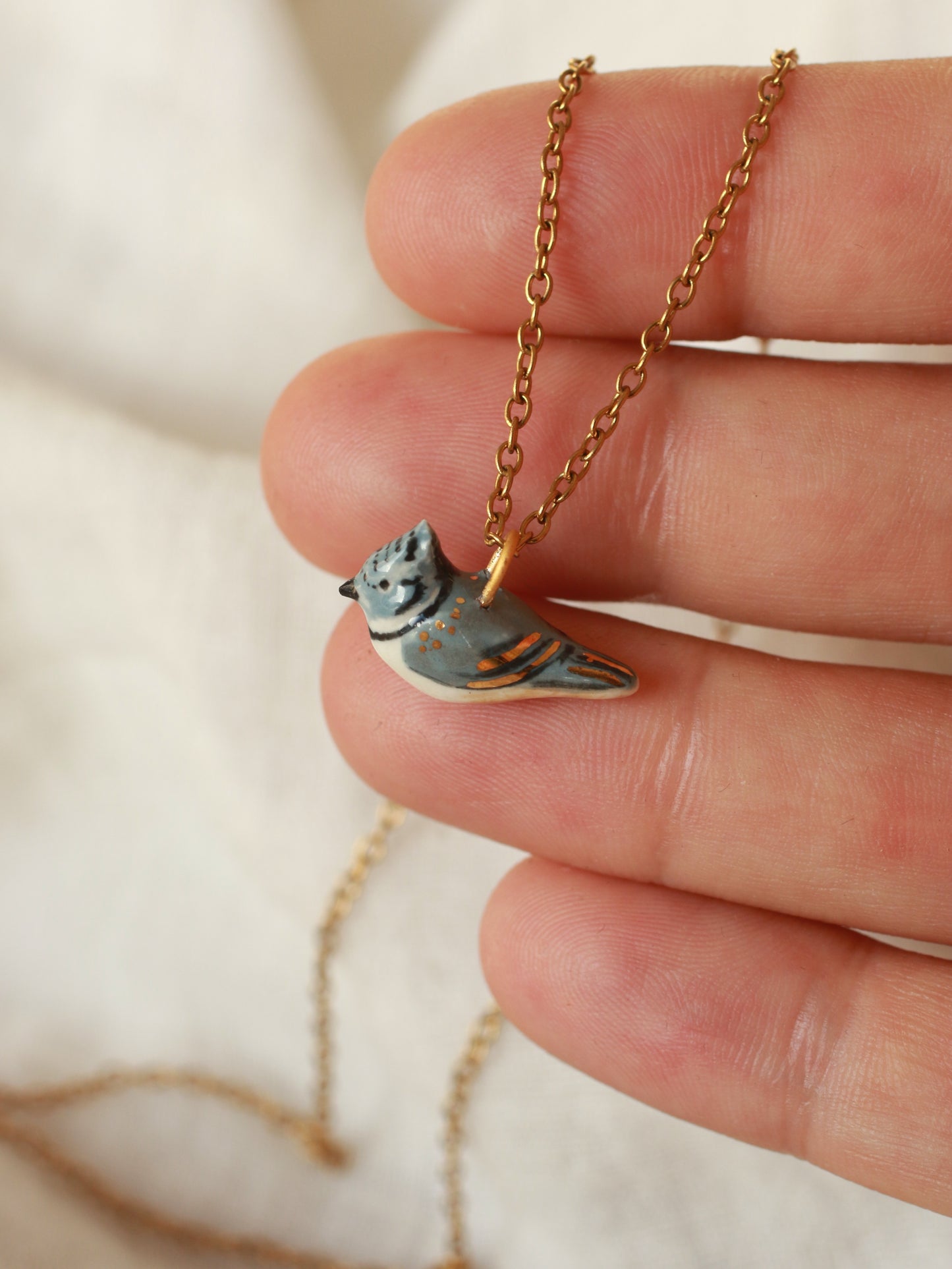 Crested tit necklace