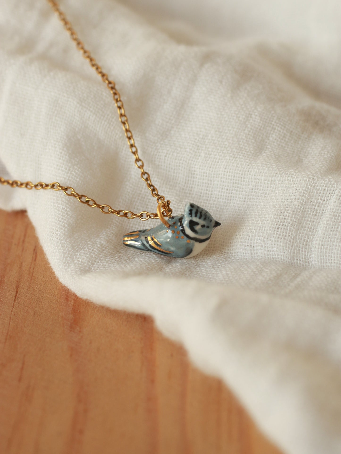 Crested tit necklace
