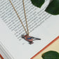 Jay necklace - wooden bird jewelry