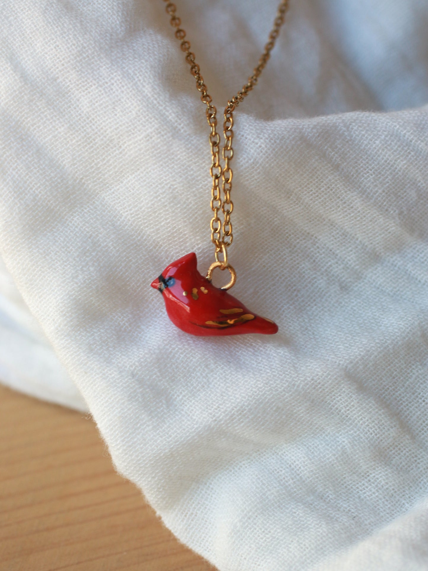 Red cardinal necklace