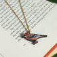 Jay necklace - wooden bird jewelry