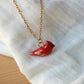 Red cardinal necklace