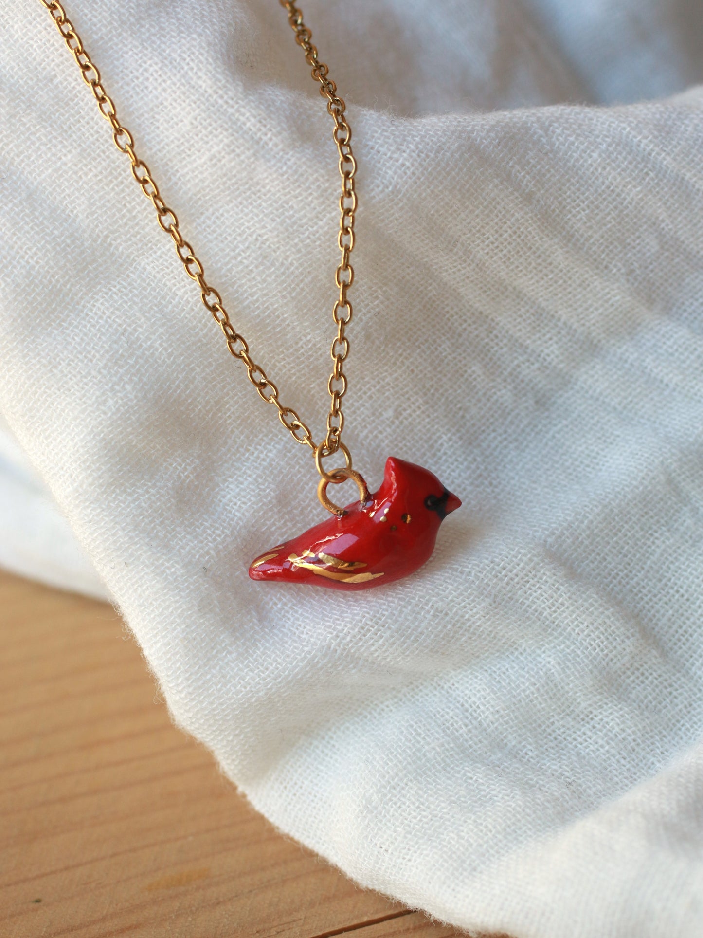 Red cardinal necklace