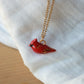 Red cardinal necklace