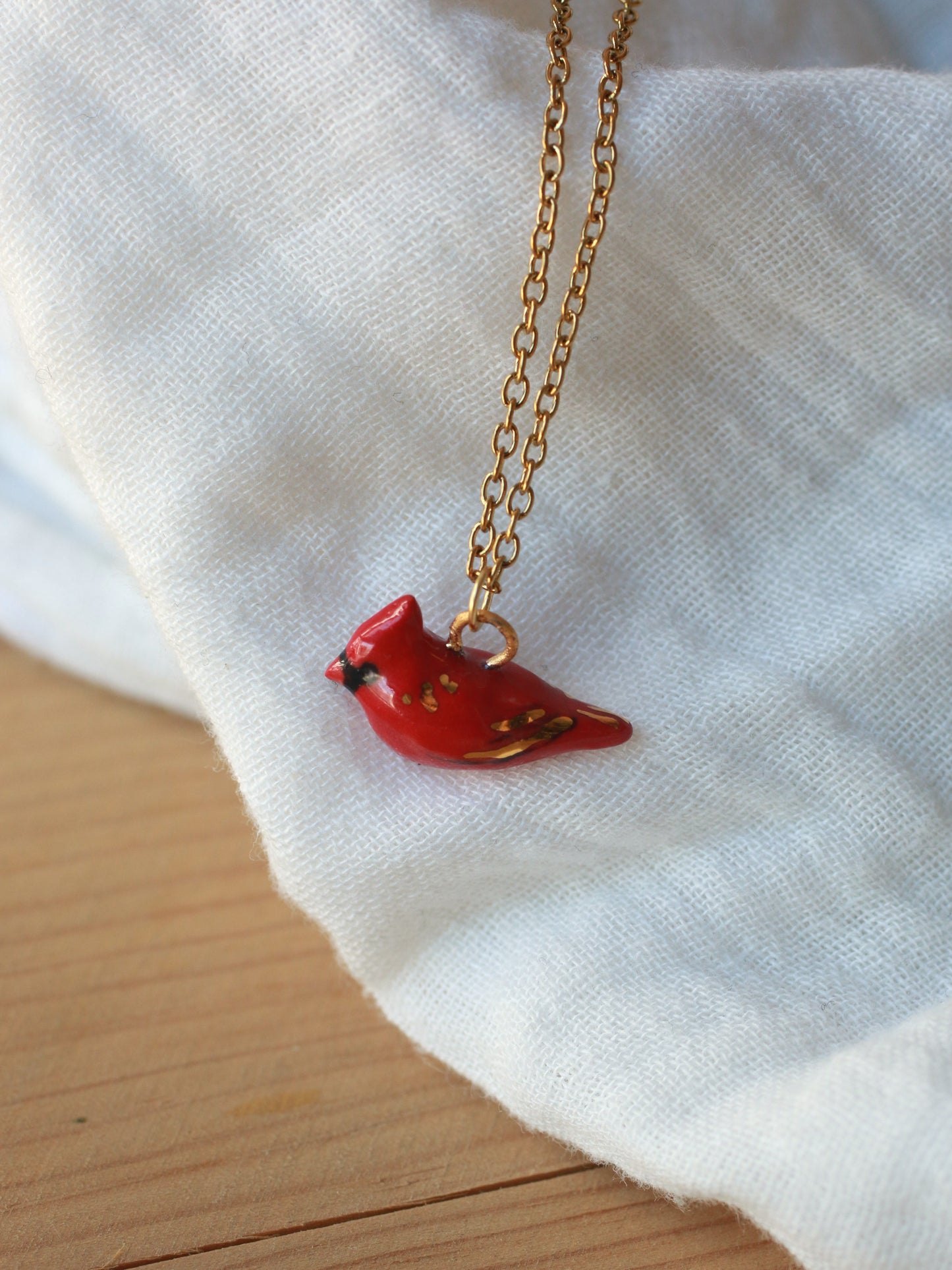 Red cardinal necklace