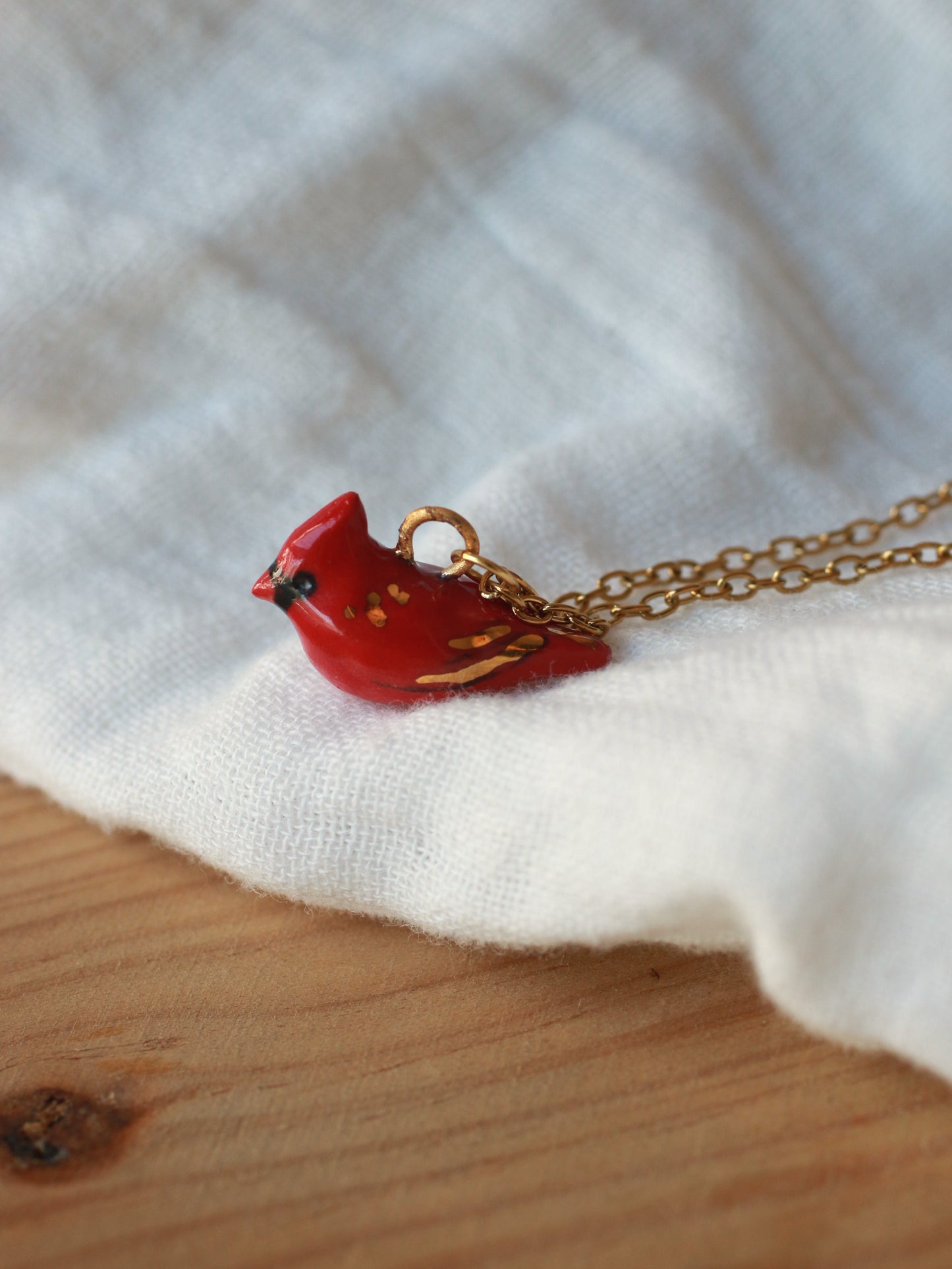 Red cardinal necklace