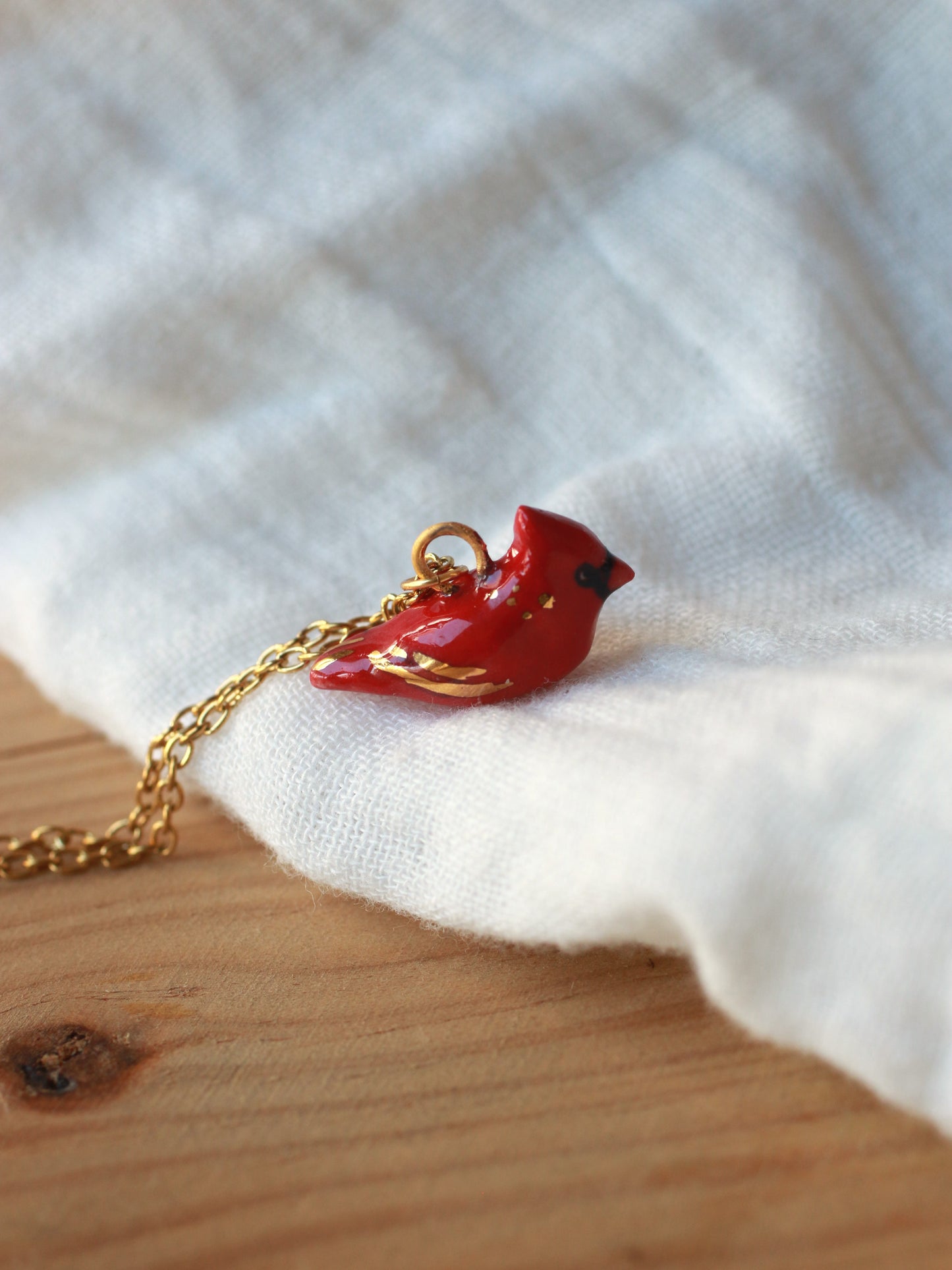 Red cardinal necklace